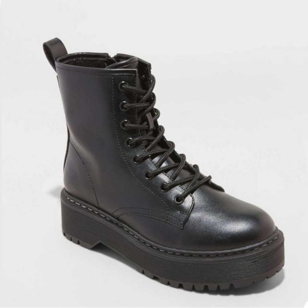 A New Day-  Woman’s Erin Combat Boots - Doc Marten Jadon Dupe!